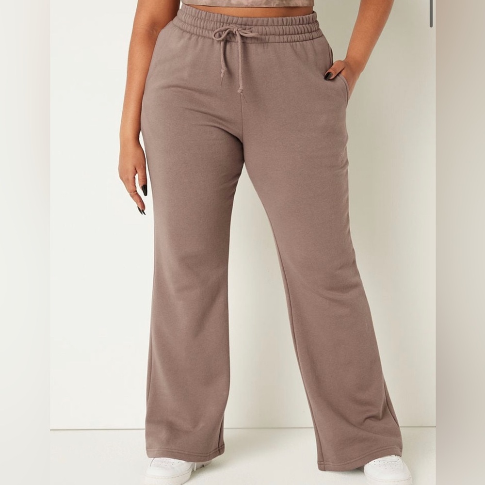 VS Pink High Waisted Flare Sweatpants-brand new